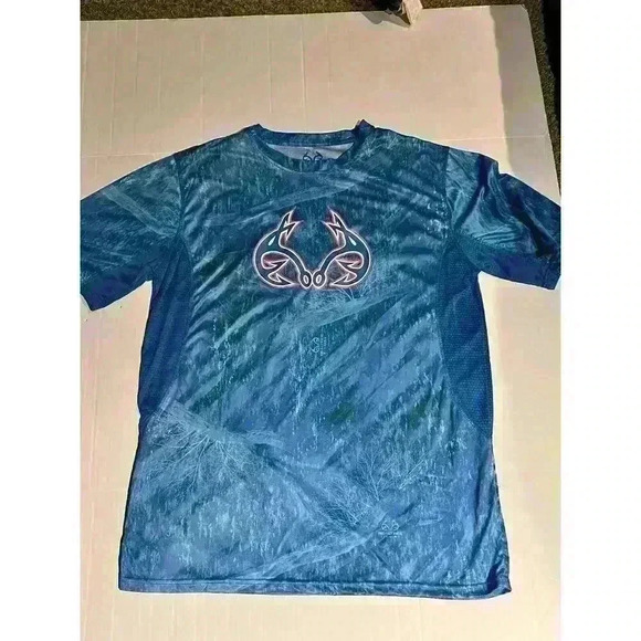 Realtree Other - RealTree Shirt Adult XL Blue Moisture Wicking Fishing Stretch Mens